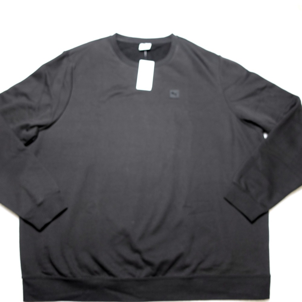 Puma Sweatshirt Mens 4XL Black ESS Elevated Logo Crew 693386 01